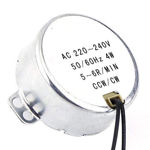 drehbar Synchronmotor 50 / 60Hz Frequenz AC 220~240V Getriebemotor CW/CCW 4W Mikrowelle(5-6RPM)