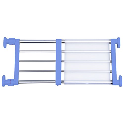 Hershii Schrank-Spannregal Verstellbarer Ausziehbares Schrank Organizer 40-60cm Erweiterbares Regal Trennwand ohne Bohren für Küchenschrank,Kühlschrank, Kleiderschrank, Bücherregal,Schuhregal