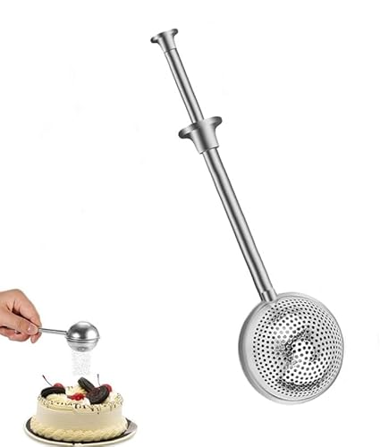 Dusting Wand for Baking, Powdered Sugar Flour Duster Dispenser Shaker, Pick Up and Dust Flour Sifter,Stainless Steel Flour Shaker Duster, Kitchen Cooking Baking Tool (1 pcs)