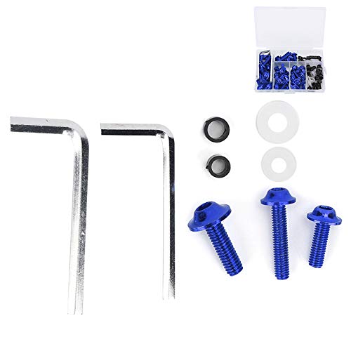 Universelles Verkleidungskit für Motorrad, Langlebige Hardware für Alle Verkleidungsstücke, 158pcs/Set DIY -Enthusiasten (BLUE)