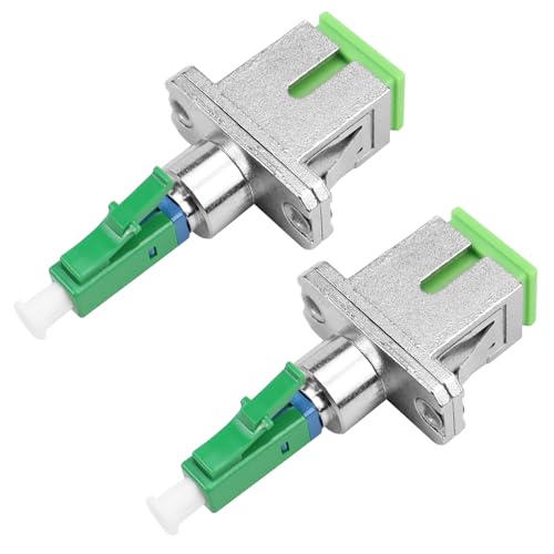 FSWWSF Glasfaser Adapter SC/APC Buchse auf LC/APC Stecker Singlemode 2 Stück Lc auf SC Adapter für dauerhafte und schnelle Glasfaserkopplung (SC/APC-LC/APC)