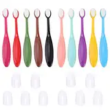 10 kleine Tintenmischpinsel für Kartenherstellung, Bastelarbeiten, Tintenmischpinsel-Set, Hintergrundpinsel für Mischpapier,weiche Borsten, farbcodierte Griffe, Handwerker,Künstlerwerkzeug zum Malen