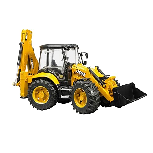bruder 02454 - JCB 5CX eco Baggerlader - 1:16 Baustelle, Baufahrzeug, Löffelbagger, Heckbagger, Arbeiter, bworld, Baumaschine, Spielzeug