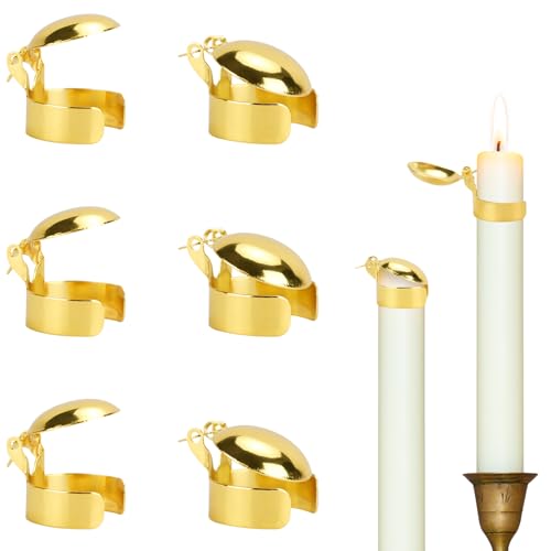 XINGYATU 6 Stück Automatischer Kerzenlöscher, Kerzenlöscher, Metall Dochtflammenlöscher, Kerzen Dochtlöscher Stopper, Kerzenlöscher Werkzeug geeignet für Lange Kerzen mit einem Durchmesser 20-22mm