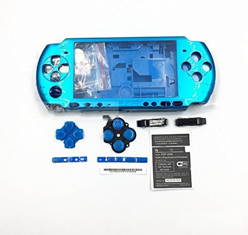Vollgehäuse, Schutzhülle mit Tasten, Schrauben und Schraubendrehern für Sony PSP 3000, 3001, 3002, 3003 und 3004 blau