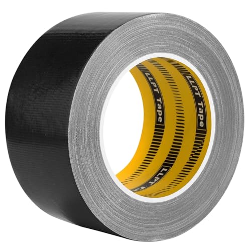 LLPT Klebeband Gewebeband Premium-Qualität 60 mm x 30 m x 0,23 mm Rückstandsfreier, Starker Klebstoff Farbe Schwarz(DT242)