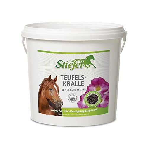 Stiefel Teufelskralle für Pferde, 100% natürliche Teufelskralle, Unterstützung der Gelenk-, Sehnen und Knorpelgesundheit, Pellets, 1kg