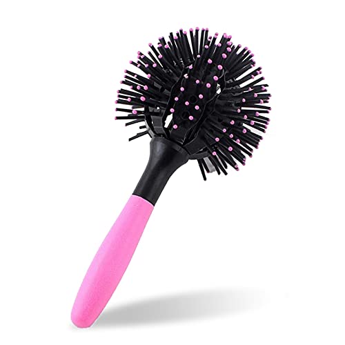 EQLEF Locken Haarbürste Kugelbürste 3D Bomb Locken Hair Brush Kugel Styling Sphärische Massage-Kamm Detangling Hitzebeständige Haare Kämme