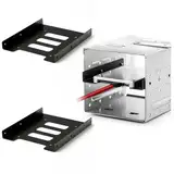 SSD Einbaurahmen, Festplatten Installationskit, Festplattenhalterung, Einbaurahmen für 2,5" Festplatten SSD's auf 3,5" Adapter Wechselrahmen Mounting Frame Halterung Schienen