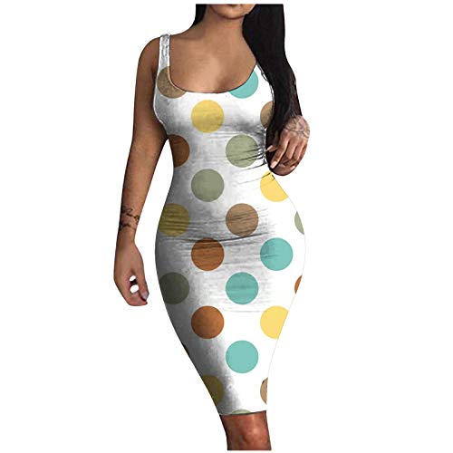 Skang Damen Kleider Sommer Kleidung Minikleid Midi-Club-Party Ärmellose Farbigkeit Frauen-Panzer-Frauenkleid Schwarzes Enges Kleid Damen