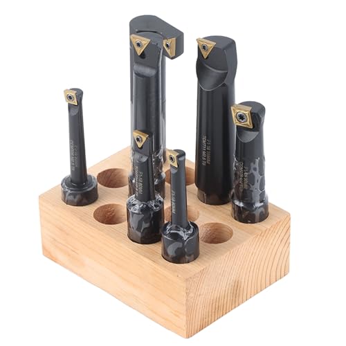 7-teiliges Wendeschneidwerkzeug, Bohrwerkzeug, 18 mm runder Schaft, Wendeschneidplatten-Drehstangenhalter-Set zum Schneiden