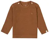 Noppies Baby Unisex Baby U Tee ls Rib Natal T-Shirt, Chipmunk Melange-N091, 68