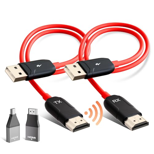 Wireless HDMI Transmitter and Receiver,HDMI Wireless Funkübertragung für Streaming Video Audio File von, Laptop, PC zu HDTV, Projektor, 1080P HD Sat Receiver