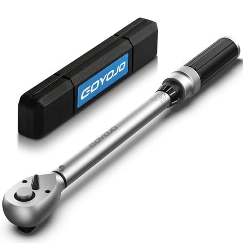 GOYOJO 5-60Nm Hochpräziser 3/8" Drehmomentschlüssel, ± 3%, Dual-Richtungs Einstellbarer 72-Zahn für die Wartung von Motorrädern, Fahrrädern und Autos
