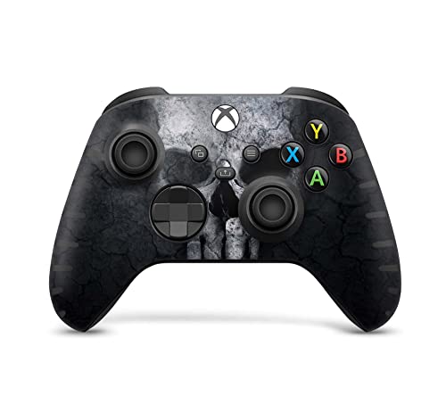 Skins4u Gamepad Wrap Aufkleber kompatibel mit Xbox Series S X Controller Design Schutz Folie Faceplate Cover Vinyl Skins Hard Skull