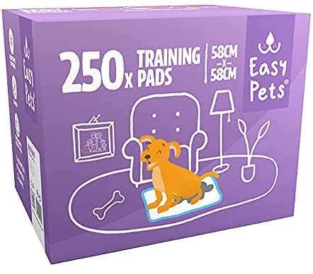 Easypets Welpentrainingspads 250 stück - 58 x58 cm Hundepads Töpfchentrainingsmatten - geeignet für Hunde - Trainingsunterlagen 250st