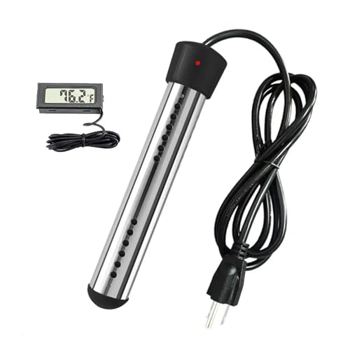 NGBFF Poolheizung Elektrisch, Tragbarer Pool-Warmwasserbereiter, 120 V, 1500 W, elektrische Tauchheizung mit digitalem Thermometer for aufblasbare Pool-Badewanne