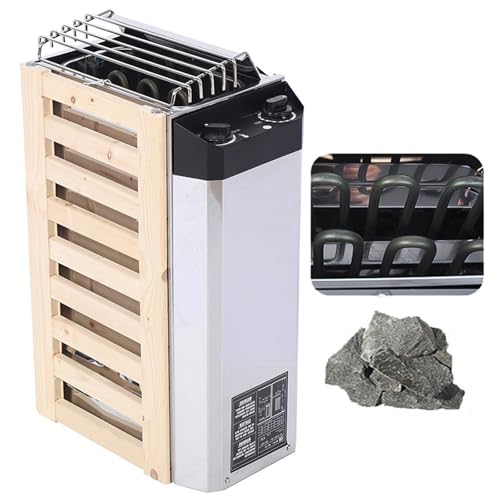Electric Sauna Heater(Applicable Space: 2-4m³), 3KW/3.6KW Internal Control Type Stainless Steel Sauna Stove Heater, for Home Hotel Sauna Room Spa Shower Bath, Timer: 0-180 Min,3.6KW