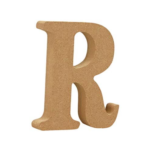 Papp Buchstaben,Dekoration Holznummer Papp-Buchstabe,Selbstklebende Buchstaben,Große Pappe Zum Basteln,Pappbuchstaben Groß, Holzbuchstaben Pappmaché Zahlen-Box (R)