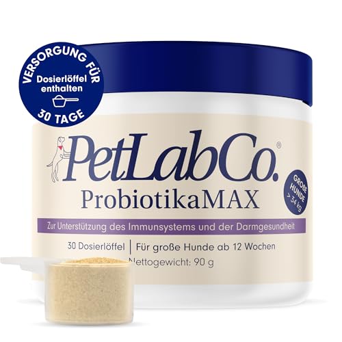 ProbiotikaMAX von PetLab Co. – Probiotika für Hunde – Unterstützt die Darmflora und geht saisonale Allergien an - Einfache Anwendung – Unterstützt eine Normale Immunreaktion – Für große Hunde