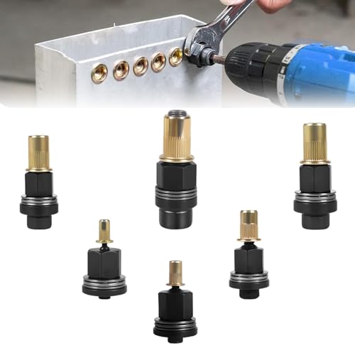 UNOSEKS Handnietwerkzeug Set, 6 Stück Nietmuttern Set Werkzeug M3 M4 M5 M6 M8 M10 Manuelle Nietmaschine, Einpressmuttern Nietmutternzange Set, Rivet Nut Tool Entworfen für Enge Räume