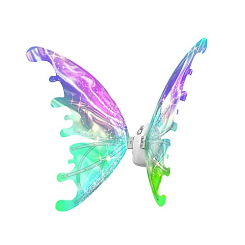 Ailgely Elektrische Feenflügel mit LED beweglichen Schmetterlingsflügeln, Lichtern-Schmetterling Flügel für Halloween Geburtstag Fasching Feen Kostüm Cosplay