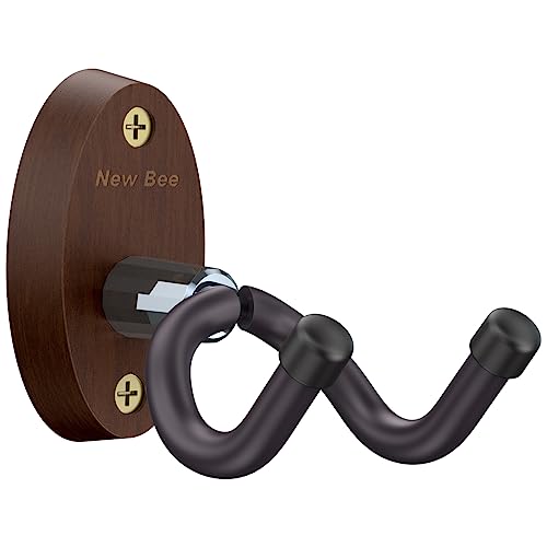 New bee Gitarren Wandhalterung, gitarrenhalter für die wand Bass, E-gitarre, Banjo Universal Holz Gitarrenständer, Klassische Akustikgitarre Haken Gitarrenwandhalter Gitarrenzubehör