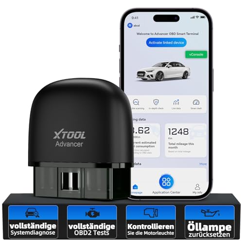 XTOOL AD20 Pro OBD2 Diagnosegerät Auto Scanner Alle System Scan, Obd2 Auslesegerät mit DTC-Definition, Öl-Reset, 15+ Sprachen, Spannungserkennung, Lebenslange Kostenlose Updates, für iOS und Android