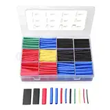 JZK 560 x Isolierung, Schrumpfschlauch-Set, mit Kunststoffbox, 5 Farben, 12 Größen