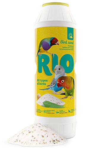 RIO Vogelsand | 2 kg | Vogelsand mit Eukalyptusextrakt für Vogelkäfige | Kann die Sauberkeit im Käfig fördern und Gerüche neutralisieren | Mit Muschelkalk als Kalziumquelle