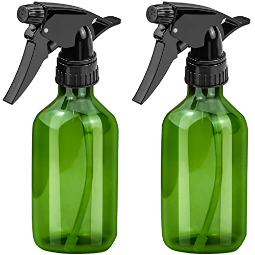 KINGOZOYI 2 Stück Sprühflasche 300ml, Kunststoff Leere Sprühflasche mit Verstellbare Sprühkopf für Pflanze Blumen Reinigung Gartenarbeit Küche