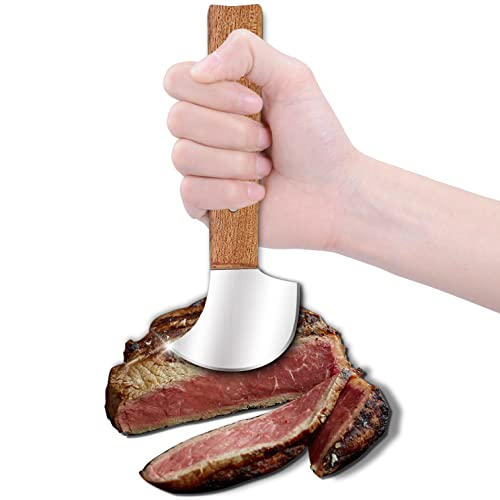 Fstcrt Rocker Messer, Einhand-adaptive Ausrüstung, Ulu Messer, gebogenes Messer zum Schneiden in Dosen und Schüsseln, ideal Steakmesser bei Handzittern, Arthritis, für ältere Menschen und Tierbesitzer