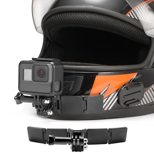 Lupholue Motorradhelm-Kinnhalterungs-Kits mit selbstklebenden gebogenen Pads for GoPro Hero 13 12 11 10 9 8 7, (2018), 6 5 4 3, Hero Black, Session, Xiaomi Yi, SJCAM, Campark