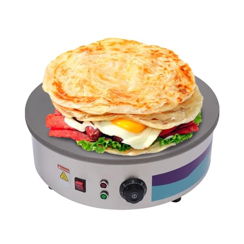 Professionelle Crepe-Maschine Edelstahl Crepe-Pfannkuchen-Maschine Langlebiges Material Hohe Effizienz Gesunder Lebensstil Geeignet FüR RegierungsbüRos Fabriken Bergwerke Truppen Schulen Silber