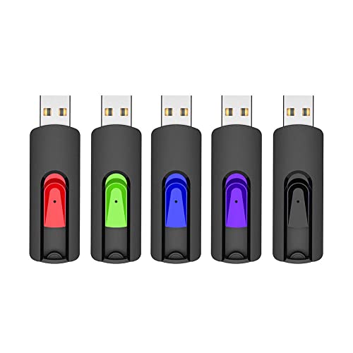 USB Stick 64GB 5er Pack, Vansuny USB 2.0 Speicherstick Slide Einziehbare 5 Stück)
