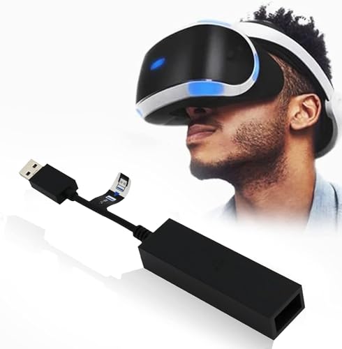 SPORWAY PS5 VR Adapter: VR Konverterkabel, USB Mini Adapterkabel VR auf PS5 Spielkonsole Konvertierungskabel mit Kamera zu PS5 Konsole, PS VR Spiel Adapter - VR Adapter Connector