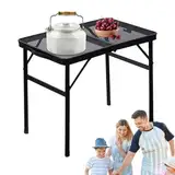Tragbarer Campingtisch | Outdoor Klapptisch Campingzubehör - Robustes Outdoor-Grillzubehör Mit Höhenverstellung Für Angeln, & Gartenparty