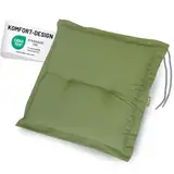 Herlag Hockerauflage AVA 50x50x9cm | Extra Dicke Sitzauflage 9 cm für Fußhocker | Gartenstuhlauflage mit Deluxe-Komfort | Öko Tex 100 | 1 Polster | Grün