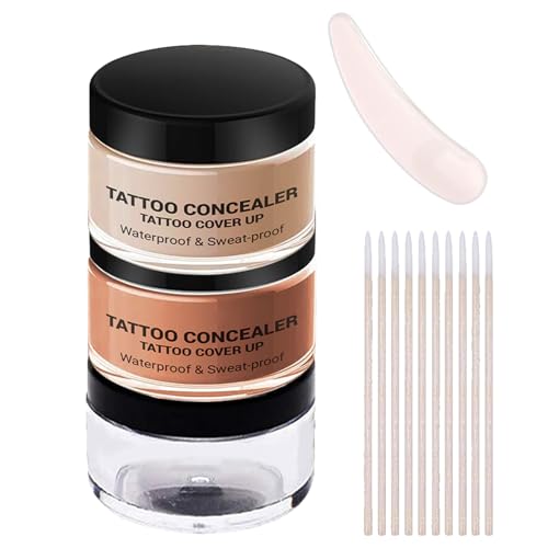 Körper-Concealer für Tattoos,Körper-Concealer Wasserfest,Abdeck Make Up Kosmetikprodukt,Körper Make Up Wasserfest,Flüssig Concealer Für Den Körper Narben,Tattoo Foundation Wasserfest,Narben Concealer
