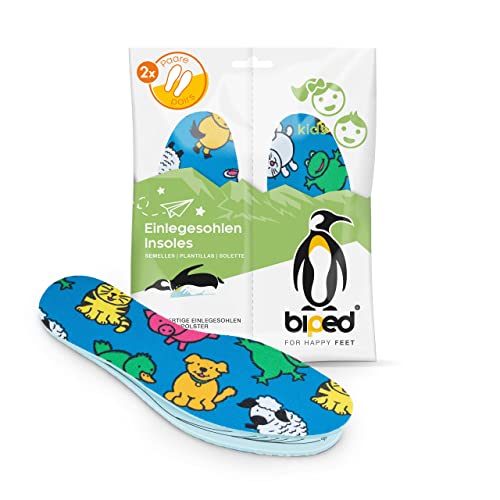 biped 2 Paar Kinder Latex Einlegesohlen - Besonders weiche Sohlen zum Zuschneiden - Bunte Schuheinlagen für alle Kinderschuhe - Hergestellt in der EU z2751