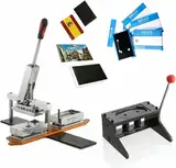 Fotomagnetmaschine, DIY-Kühlschrankmagnet-Herstellungsset mit Papierschneider + 100-teiliger Komponenten-Kühlschrankmagnet, zum Dekorieren von Kühlschränken, Werbegeschenkherstellung