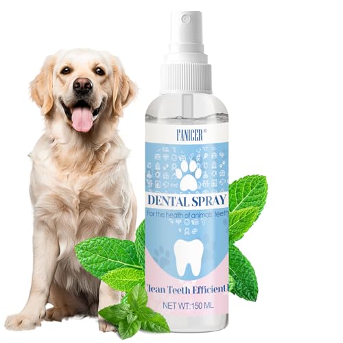 150ML Dentalspray für Hunde & Katzen,Dental-Spray für einen frischen Atem,gegen Mundgeruch,Zahnreinigung & Zahnsteinentfernung,Zahnreinigung ohne Bürste,kann zu Einer Guten Maulhygiene beitragen