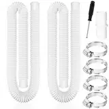 Poolschlauch 32mm,2 Stück 1.5M Schwimmbadschlauch Ersatzschlauch,4 Stück Sicherungsclip Und 1 Stück Schlauchverbinder,Hochwertiger Pool Schlauch,Poolfilterschlauch,für Filterpumpe Und Schwimmbad