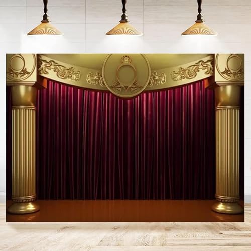Fotografie bühnenlichter rote vorhänge Spielen Show Theater rede vortrag gemeinschaft aktivität Hintergrund fotostudio 200x140CM
