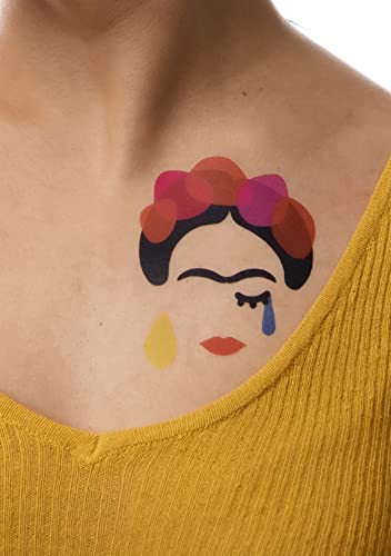 TATYOU® Premium Qualität Temporäres-Tattoo | Original Designs von Top-Künstler Mambo Tattooer | Vegan und für empfindliche Haut (Frida)