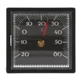 Lantelme Autothermometer selbstklebend und kabellos Analoges Bimetall-Temperaturmesser für Innenraum Geeignet für Auto, LKW, Wohnwagen und KFZ Eckiges Thermometer in Schwarz