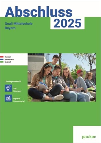 Abschluss 2026 - Quali 9 Mittelschule Bayern - Lösungsband: Deutsch, Mathe und Englisch - Prüfungsvorbereitung 2026