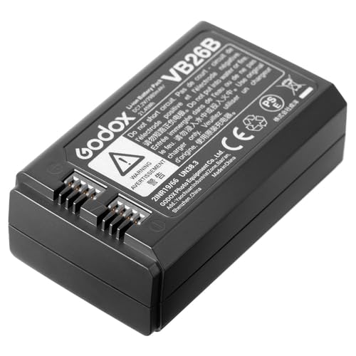 Godox V1 Batterie VB26 VB26A VB26B 7,2 V/2980mAh Li-Ionen Akku für Godox V1S V1F V1O V1O Blitz und V860III V860III-S V860III-C V860III-N V860III-O V860III-F V850III AD100PRO