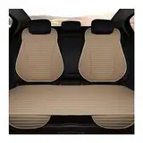 ASHILD Universal-Autositzkissen, Pu-Leder, rutschfest, für den Aufenthalt im Wasser des Fahrzeugs, leicht zu reinigen. Auto Sitzschoner(Beige,1 PCS Rear Seat Covers)