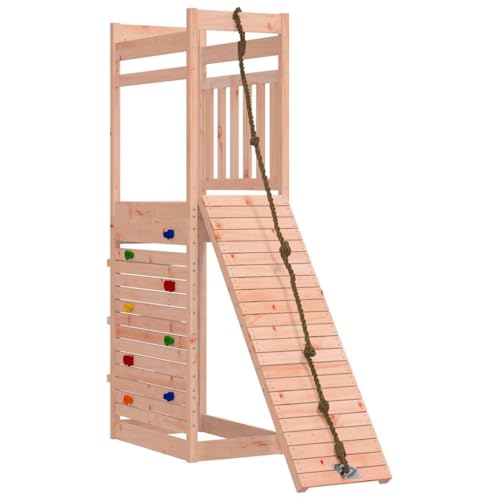 vidaXL Spielturm, Klettergerüst mit Kletterwand, Kinder Kletterturm mit Sandkasten, Spiel-Zubehör für Garten, Spielgeräte Spielplatz, Massivholz Douglasie